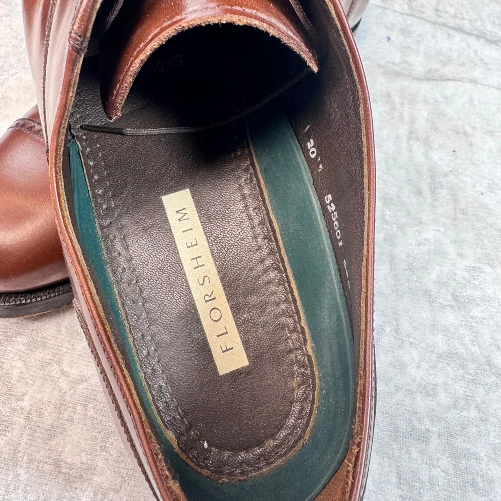 Florsheim Mens Brown Leather Cap Toe Oxford Dress Shoes Size 11.5‎ D